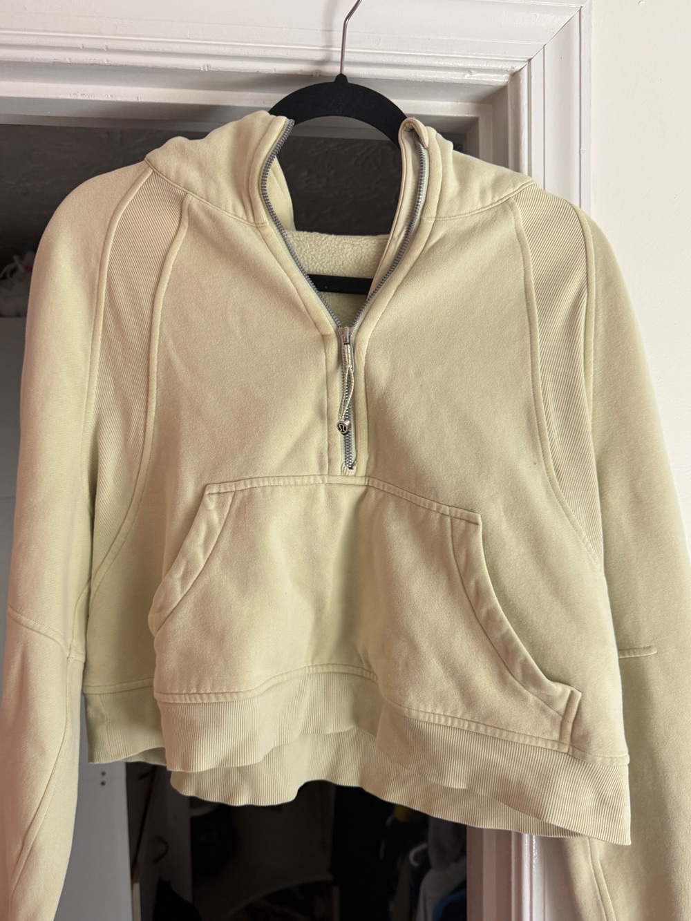 Lululemon Scuba Oversized Half-Zip Hoodie (M/L) - Dewy Yellow Green